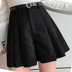 여자 골덴주름반바지 팬츠 정장 오피스룩 정장