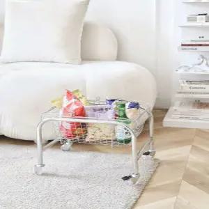 철제바구니 트롤리 간식 이동식 인테리어 보관함 바스켓