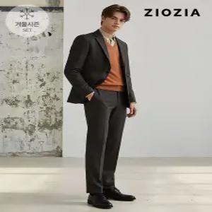 [지오지아][지오지아] 멜란지 차콜 캐주얼 셋업 수트 (AAD4KG1603_AAD4PP1603_CGR)