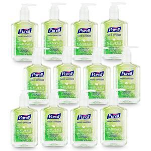 식물성 알코올, 시트러스 향, 8온스 펌프 병(12팩) - 9626-12-CMR이 함유된 퓨렐 고급 손 소독제 천연물