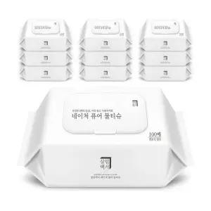 (대용량 아기 엠보싱)살림백서 네이처 퓨어 물티슈 100매X10팩