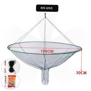 뜰채망 원형 뜰채식 뜰망 통발 조업 대형 붕어 그물 프레임 낚시 네트 지름100CM