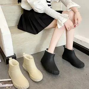 여성레인부츠 겨울용 여름용 2컬러 털안감 장마철 겨울장화