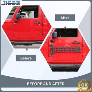 HEBE 자동차 전면 문짝 확장 랙 보호 프레임 선반 지프 랭글러 JK/JL 2007-2025 외부 액세서리