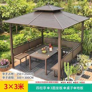 야외 파고라 바베큐장 만들기 아웃도어 정자 A.2.6X2.6M 4기둥 조립식