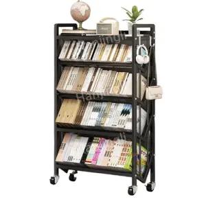 북트레이 수납 북트롤리 거치대 매거진랙 바퀴 테이블 철제 책꽂이 이동식 선반 책장 잡지꽂이