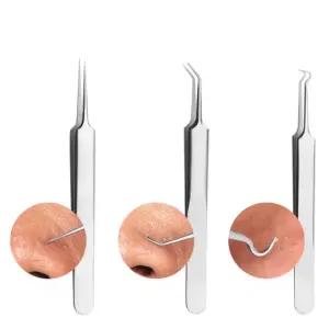 압출 피지집게 갈고리 핀셋 화이트헤드 제거 압출기 피지 블랙헤드 관리 편리한 코