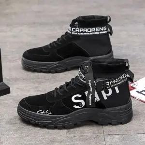 남성 하이탑 운동화 캐쥬얼 스트랩워커