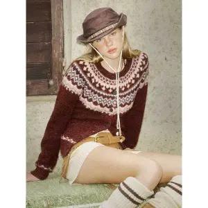 [후아유](신세계 사우스시티)Fair Isle Cardigan WHCKF4V22F