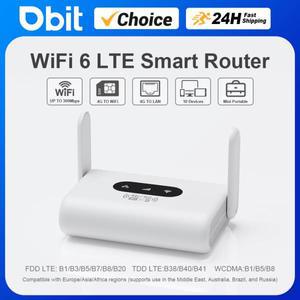 WiFi6 라우터 4G LTE 300Mbps 모뎀 비계약 5G SIM 카드 호환 휴대용