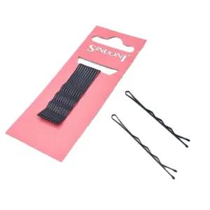 Ludia 웨이브 블랙 헤어 실핀 10개 세트 여성실삔 일자핀헤어핀 머리실핀