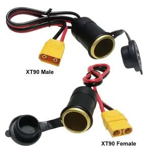 호환  30A 고출력 XT90 남성여성 커넥터 순수 구리 시가 라이터 여성 커넥터 3.3 제곱 자동차 충전 플 24V3