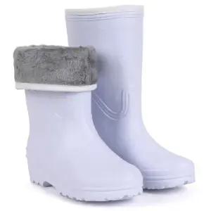 겨울 논슬립 방수 방한부츠 털 안감 위생 장화 화이트 식당 주방화