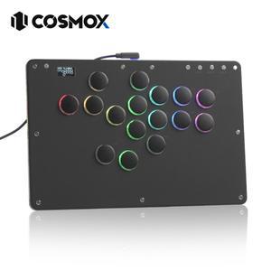 Haute42  COSMOX T16 PU PC/ PS4/PS5 스위치용 레버리스 컨트롤러 조이스틱 Steam Hitbox Arcade 가죽 패널
