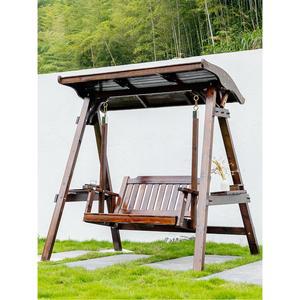 야외 흔들 그네 원목 목재 가든 방부 흔들그네의자 소형 방수 더블 612C 전원 흔들체어