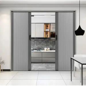 무타공 슬라이딩 도어 자바라 미닫이문 셀프설치 주방 파티션 폴딩도어