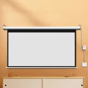 고화질 유리섬유 100인치 벽 빔스크린 전동 프로젝터