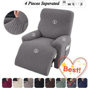 1인용 분할 리클라이너 소파 커버 자카드 스트레치 릴렉스 안락 의자 슬립커버 거실 침실용 탄성 싱글 소파
