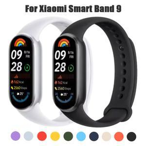 Xiaomi 스마트 밴드 9 용 스트랩 Mi Band 8 교체 팔찌 Miband NFC 액세서리 스포츠 실리콘