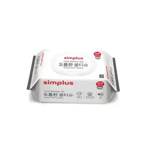 심플러스 도톰한 물티슈 110매 20개입/무배/캡형/1box