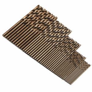 50개 트위스트 드릴 비트 세트, 1mm-3mm M35 코발트 고속 강철 라운드 샹크, 목재 및 금속용, DIY 목공용