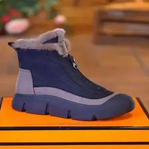 미들 부츠 두꺼운 플리스 겨울 마틴 숏 스노우 키높이 밑창 캐주얼 스타일 라운드 토 부티