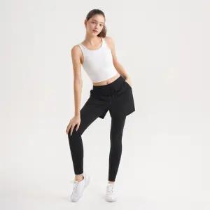 SWL25066-01 기모 투인원 레깅스 블랙