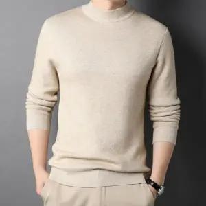 남성 반목 베이직 캐주얼 데일리 남자 목폴라 폴라티 겨울 스웨터티 터틀넥 라운드 스웨터 니트