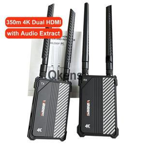 4K 무선 HDMI 연장기 350m 영상 송수신기 (교회 카메라 라이브 스트리밍 지원 NP-F 배터리 오디오  기능 )