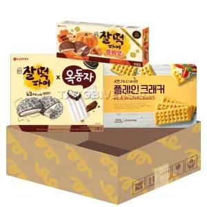 호동푸st 찰떡파이 옥동자 + 호박엿맛 + 푸지안 플레인 크래커