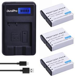 CNP-40 배터리 40 + 카시오 엑실림 EX-Z600 EX-Z750 ex-z1080 Z1000 FC100 P505용 충전기