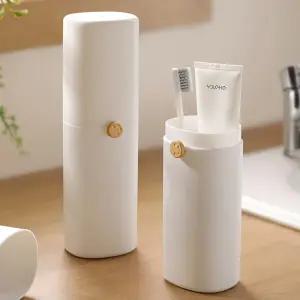 루비바 모던 휴대용 칫솔 케이스 물빠짐 잠금기능 냄새없는