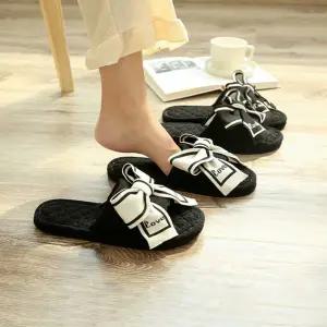 여성 리본 거실화 슬리퍼 사무실 층간소음 실내화