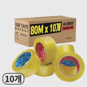 유니테이프 OPP 박스테이프 투명 80m 50개