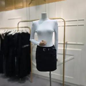 [에고이스트]슬림 골지 케이블 하프넥 풀오버 EQ4KL066IV_CA