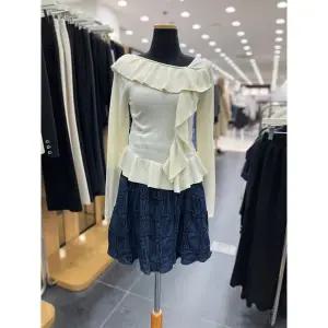 [에고이스트]ER3OKL51언발란스러플사선니트탑_DJ