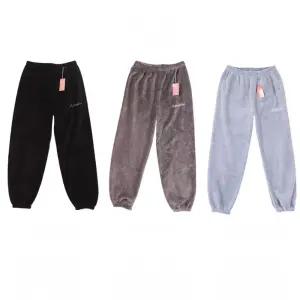 극세사 수면바지 잠옷 남성 여성 수면잠옷 수면바지 일자핏 시보리 겨울 극세사 겨울 커플 파자마