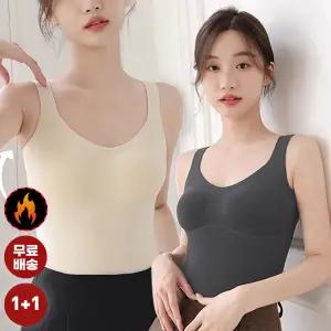 [1+1] 웜 기모 나시 일체형 브라 나시탑