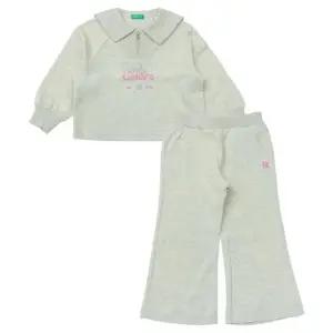 [갤러리아] 베네통키즈G  D양면피케티셔츠부츠컷팬츠세트 QALG02541/QATS01541 OT