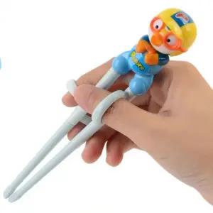 어린이 유아 귀여운 캐릭터 연습용 수저 젓가락 1단계