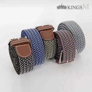 KING 화이트스판메쉬 벨트 남성벨트
