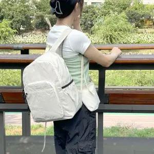 여성 베이직 백팩 전면포켓 사이드포켓 조절 가방