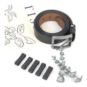 가죽 링 벨트 고리 검정 허리띠 5개입