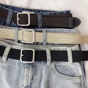 패션 벨트 깔끔한 남여공용 무타공 밴딩 신축성