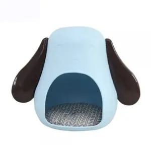 강아지 세로 하우스 방석포함 블루 1P 고양이 숨숨집 (WFD651C)