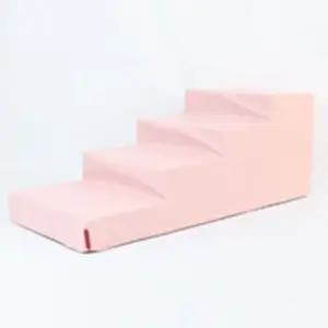 강아지 침대 소파 계단 4단 핑크 1P 애견 관절 보호 (WF70CA4)