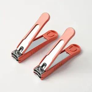 고품질 대형 안튀는 클리핀 2p세트코랄피치 손톱깍이 코랄피치 (WFF9C86)