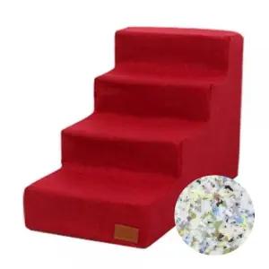 강아지 폼스텝 4단 버건디 마블 1P 애견 관절 계단 (WF78449)