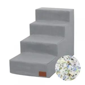 강아지 폼스텝 4단 그레이 마블 1P 애견 관절 계단 (WF7844F)