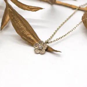 14k 무궁화 꽃 큐빅 목걸이 OPDLN7842